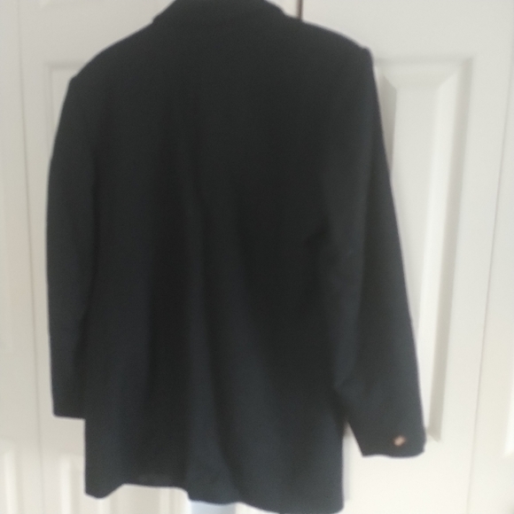 Land's End Women's Black Wool Woven Blazer 12 - Picture 4 of 11